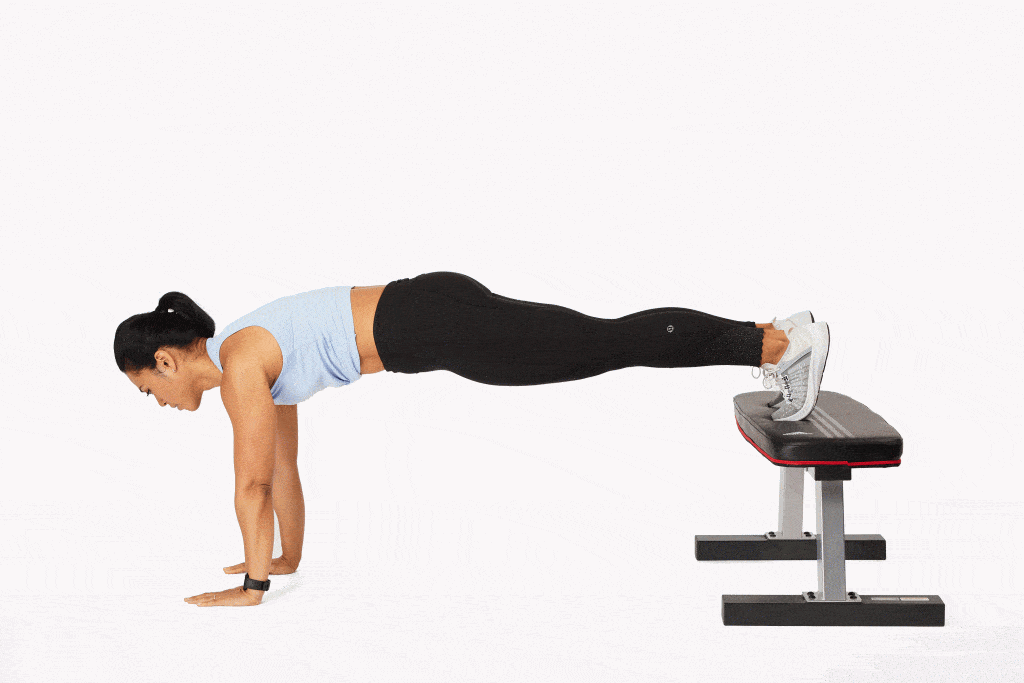 Decline push-ups for a bigger chest